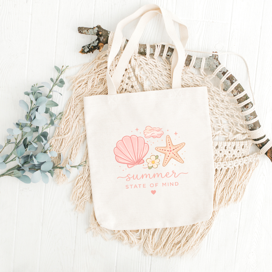 Summer State of Mind Canva Tote Bag