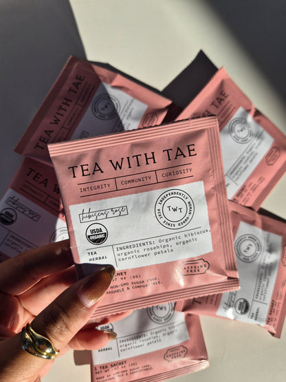Hibiscus Rose Herbal Tea - Individually Wrapped Tea Bag